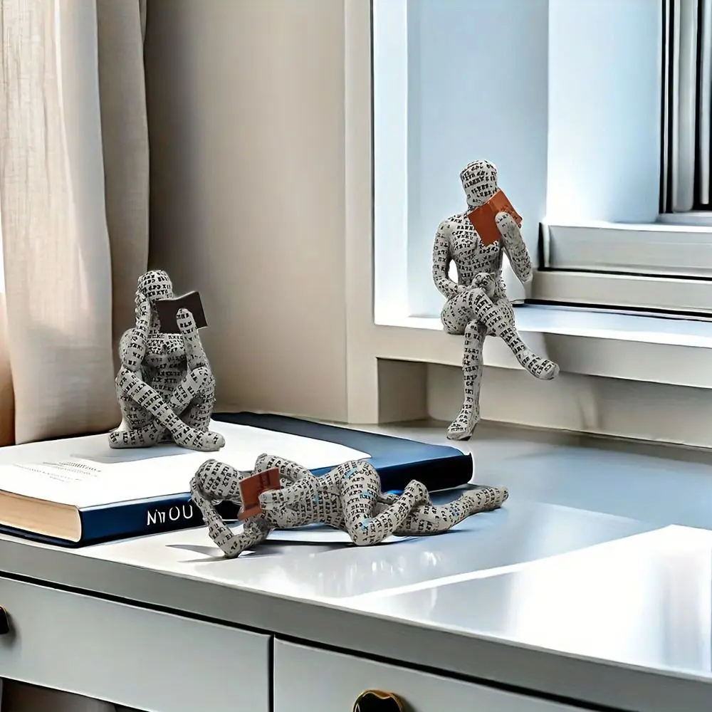 3 шт./компл. украшение для стола аксессуары фигурка чтения из смолы креативный