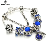brace code eternal blue pendant starry charm diy exquisite bracelet for ladies brand bracelet party anniversary birthday gift