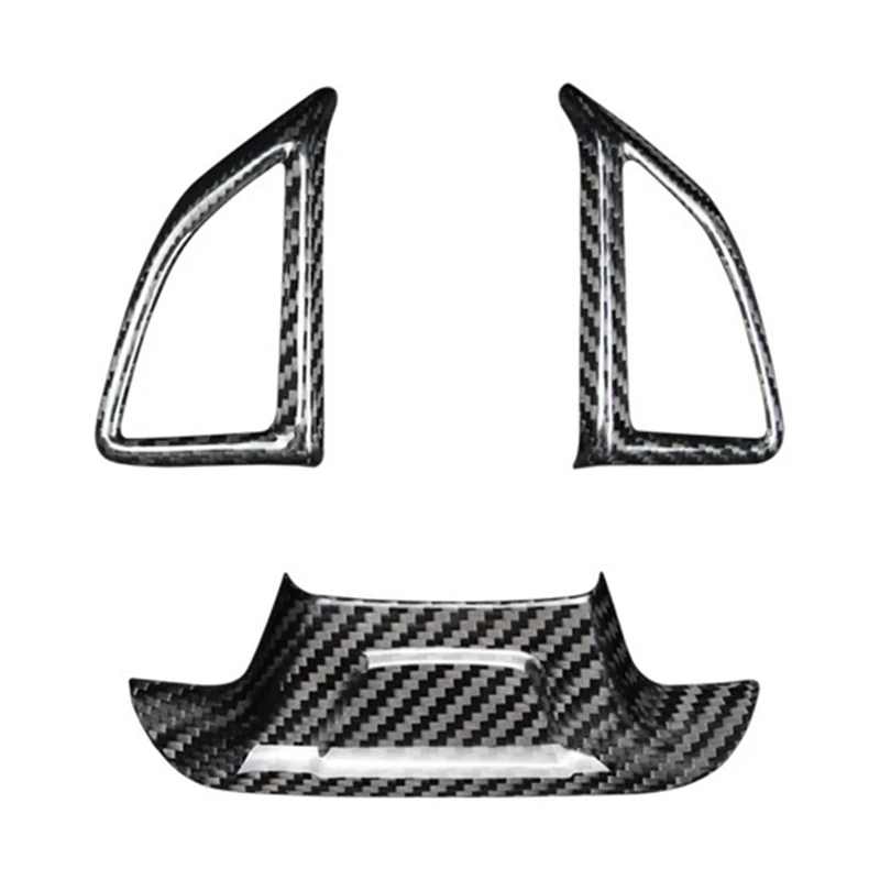 

Carbon Fiber Car Steering Wheel Switch Button Sticker Cover Trim Frame for Chevrolet Camaro 2016-2020