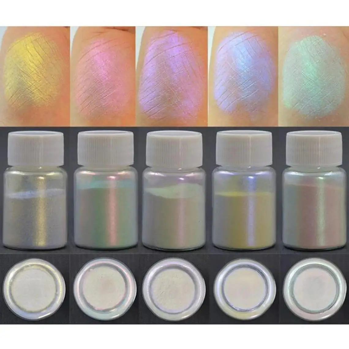 

1Bottle(10g) DIY Shiny Chameleon Pearlescent Pigment Powder Color Changing Aurora Pigment Manicure Craft DIY Powder Nail Glitter