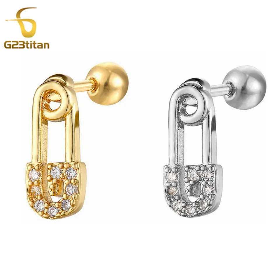 G23titan уникальный дизайн безопасные шпильки серьги-гвоздики для защиты от козелка