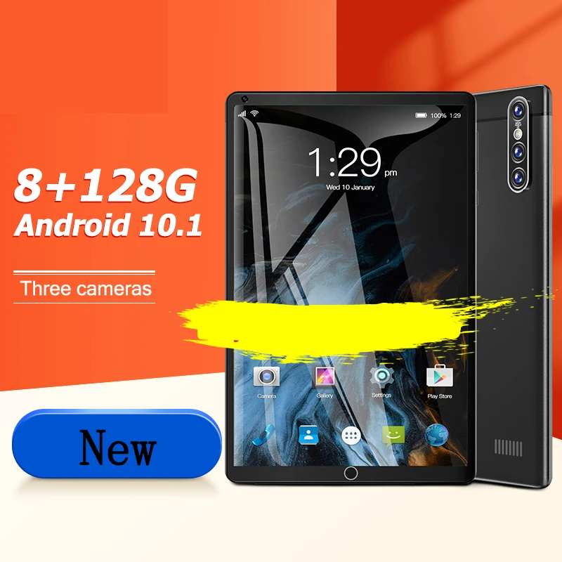 

New System Android 10.0 10.1 Inch Tablet PC 3G / 4G LTE Phone Call Wi-Fi Bluetooth 8GB/128GB Octa Core Dual SIM Support GPS