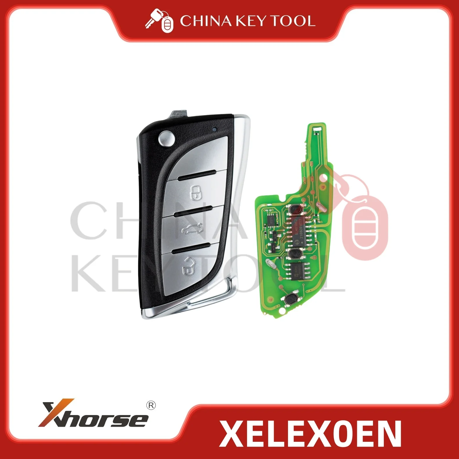 

Xhorse Super Remote Flip 3 кнопки для Toyota/Lexus типа с суперчипом внутри XELEX0EN