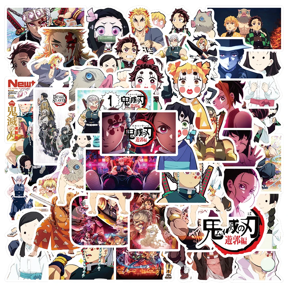 

10/30/50PCS 2022 New Demon Slayer Anime Sticker Decals Laptop Phone Guitar Luggage Skateboard Kids Toy Stickers Wholesale