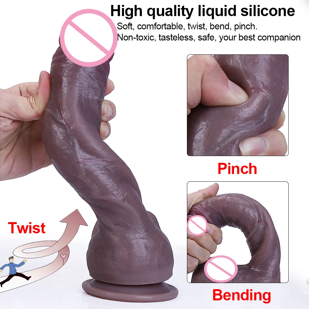 Super Large Realistic Soft Big Dildo Cheap Makeup Skin Penis Silicone Suction Cup Dick Anal Sex Toys Men Women Gay Strap on Cock |