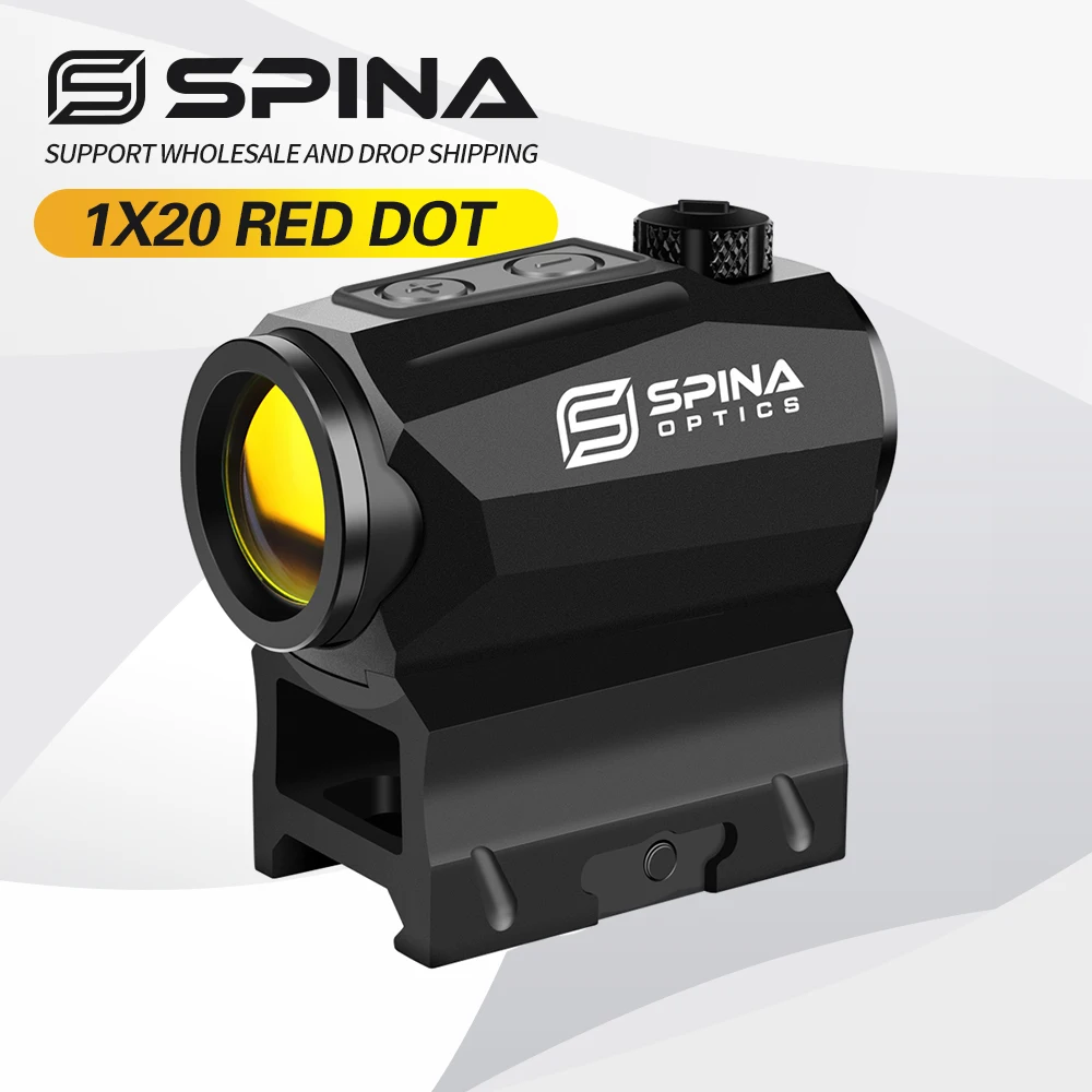 Тактический Оптический прицел SPINA Optics 1x20 Compact 2 Moa с красной точкой Прицельный