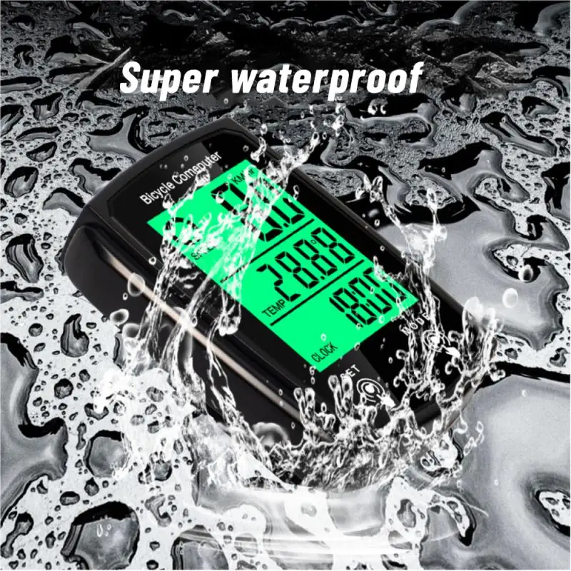 

Bicycle Wired English Version Computer Multi-function Bike Luminous Backlit Touch Screen Code Table Mountain Bicycle Equipment