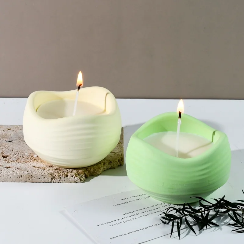 Волнообразная форма чашка для свечи силиконовые формы сделай сам гипсовый