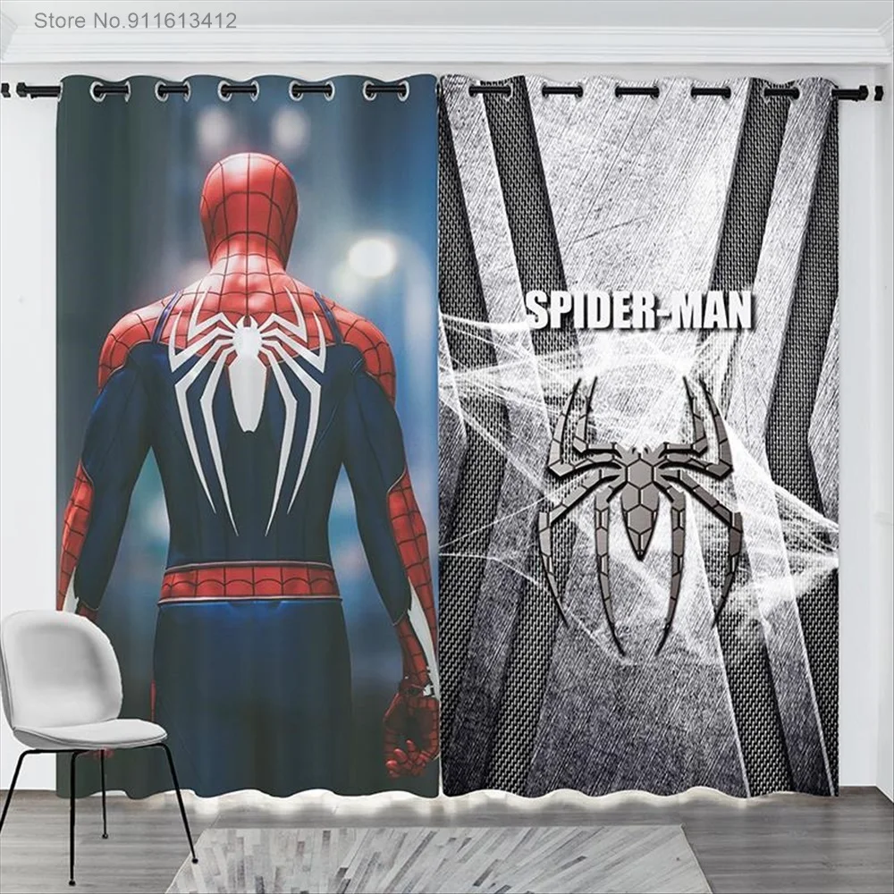 

Тканевые шторы на окна с кольцами Мстители Блэкаут капитан Человек-паук для спальни мальчиков 72 дюйма для гостиной детские подарки