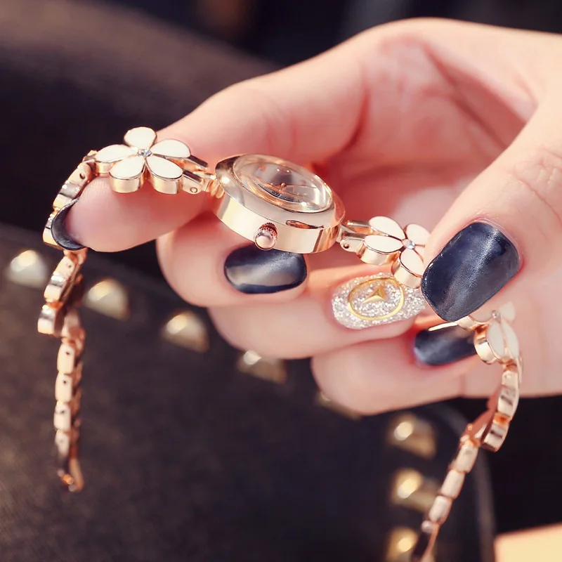 Модные женские наручные часы с цветком маргариткой для студентов кварцевые