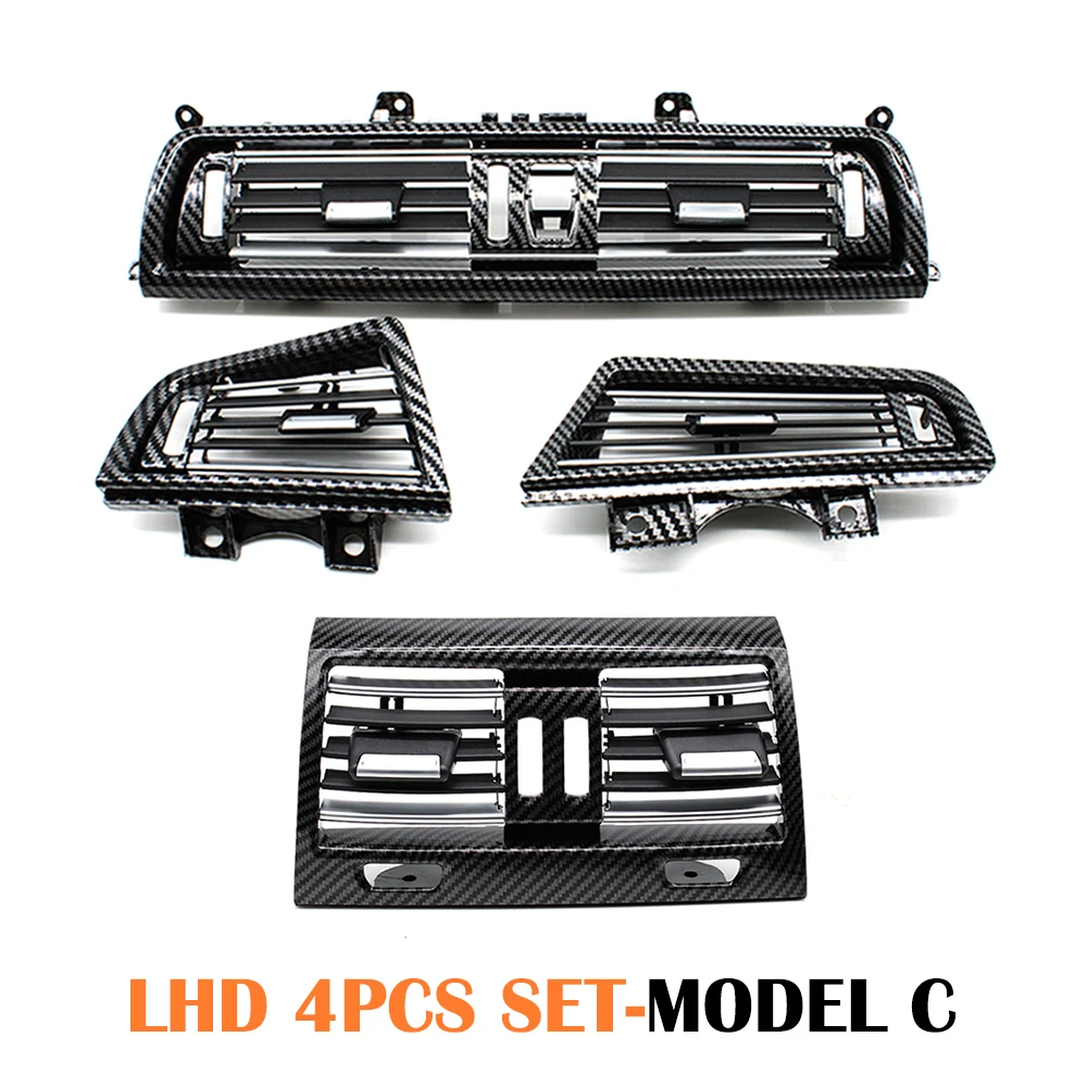 Углеродное волокно, передняя левая и правая задняя крышка вентиляционной решетки кондиционера для BMW 5 серии F10 F11 F18 520i 523i 525i 528i 535i