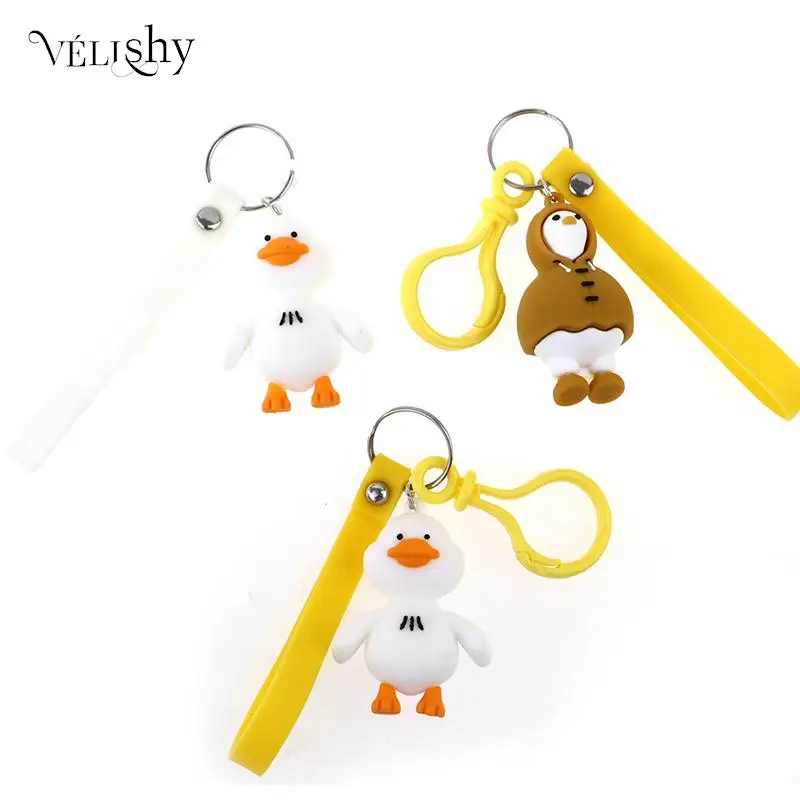 

Новинка 2022, брелок с капюшоном для пары, брелок с подвеской в виде утки, креативный брелок с подвеской в виде мультяшных уток, куклы, аксессуа...