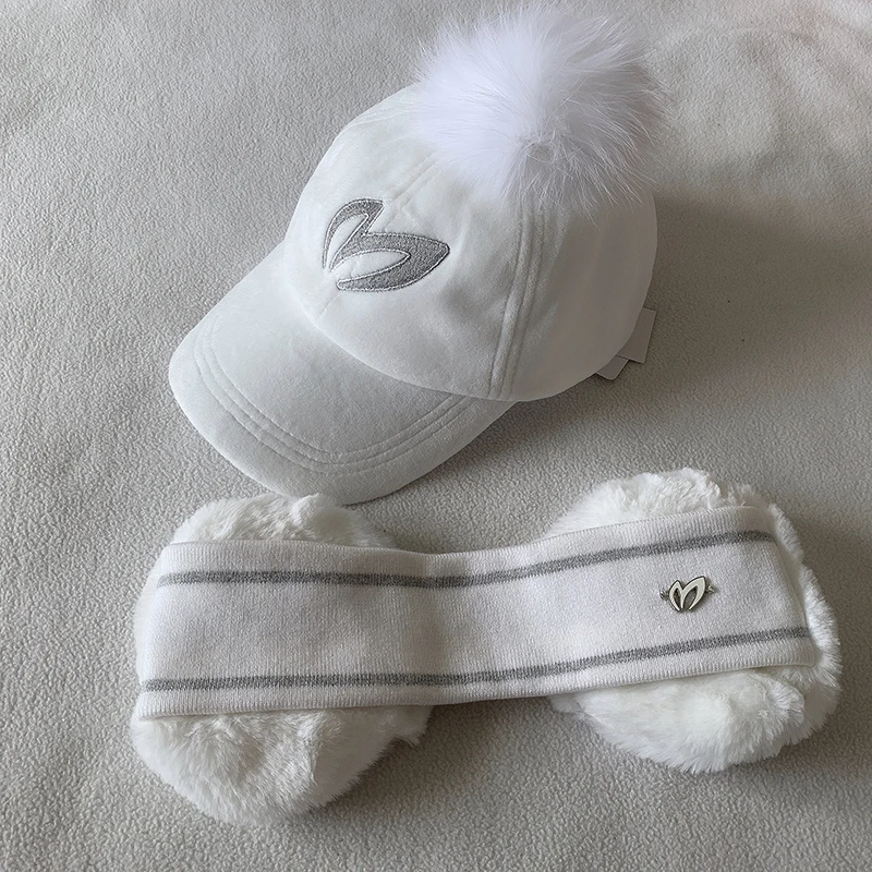 

2022 New Bunny Golf Masterbunny Velvet Cap Plush Ball Cap Sports Sunscreen Breathable Warm Earmuffs Hat Autumn and Winter