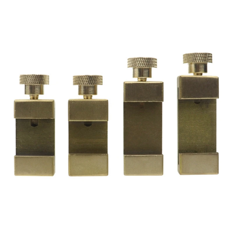 

4Pcs Positioning Block Angle Marking Gauge Brass Line Scriber Ruler Fixed Position Carpentry Measuring Tool