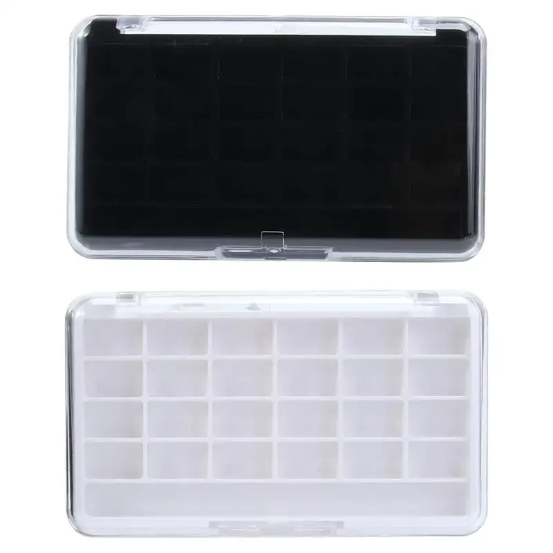 

2PCS 24 Grids Empty Eyeshadow Holders Refillable Container Case Makeup For Beauty Cosmetic Lipstick Lip Balm Eyeshadow Blusher