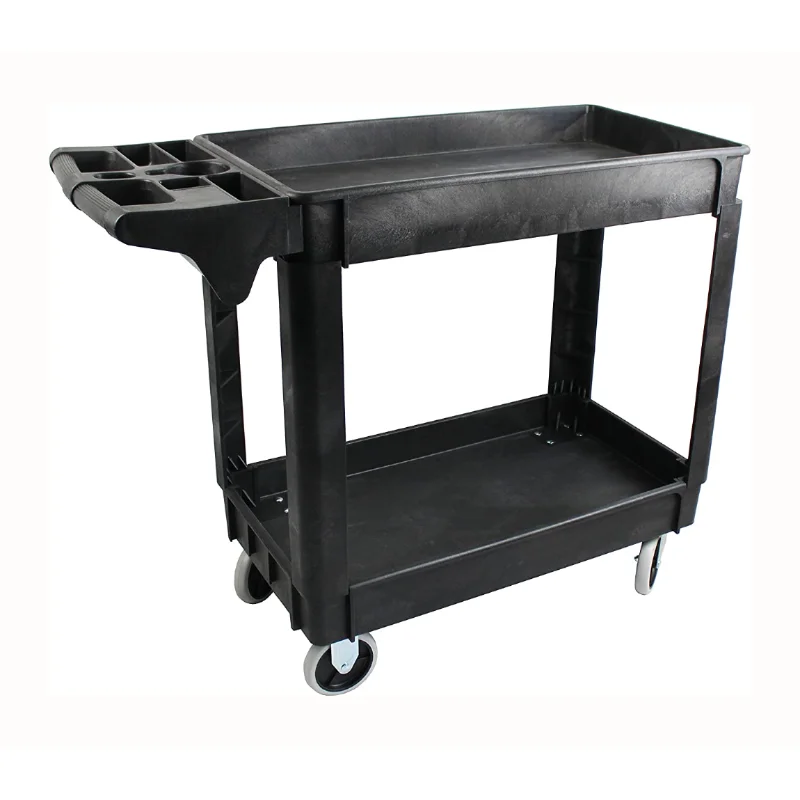 

MaxWorks 80855 500-Pound Service Cart With Two Trays 30"X16",Hotel Trolley