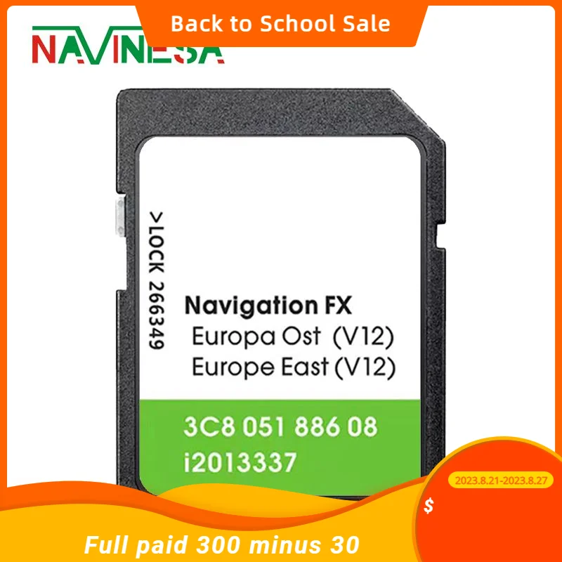 

8GB FX V12 For VW Scirocco 2008 -2017 Car Europe Gps Navigation Sd Card Rns 310 East Ost