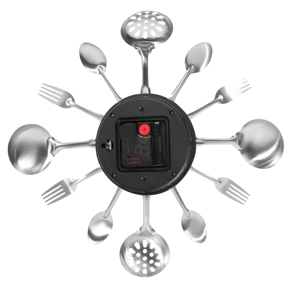 

Wall Clock Kitchen Cutlery Utensil Hanging 3D Decal Watch Decorative Moderncreative Steel Funny Novelty Cute Silent Kids Room