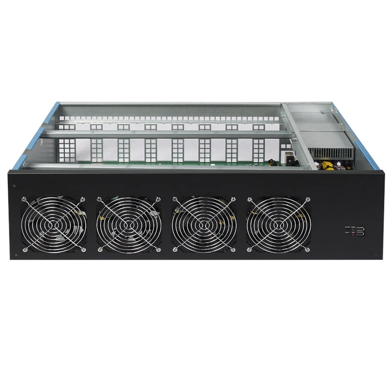 

8 GPU server Rig Machine with i3 4130 CPU full set server case for 3080 series card GPU Chassis