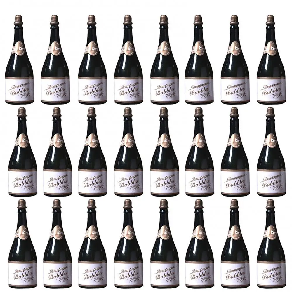 

2020 New 24Pcs/Set Wedding Party Champagne Shape Empty Bubble Soap Water Bottle Container