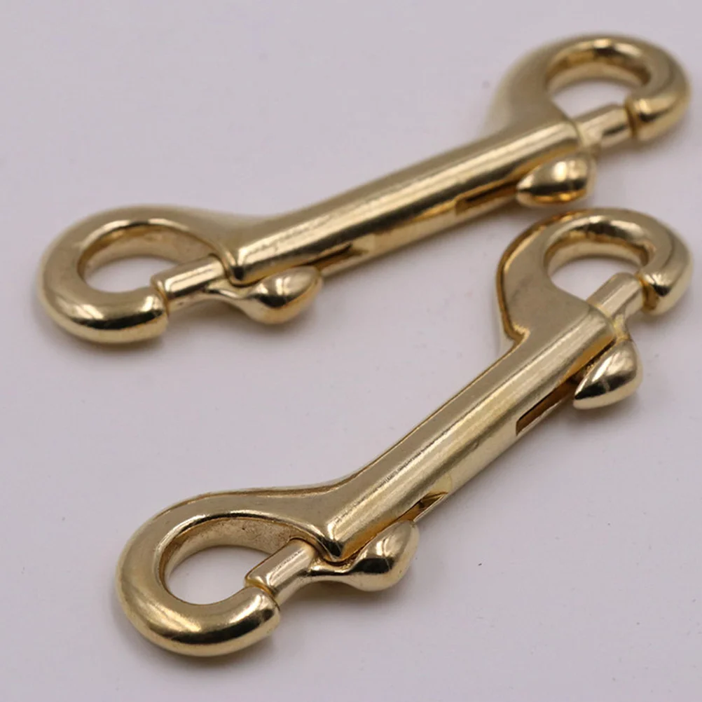 

Lobster Clasp Brass Clip Snap Hooks Clips Double Hook Swivel Strap Ended Snaps Trigger Clasps Metal Bolt Claw Key Bracelet Duty
