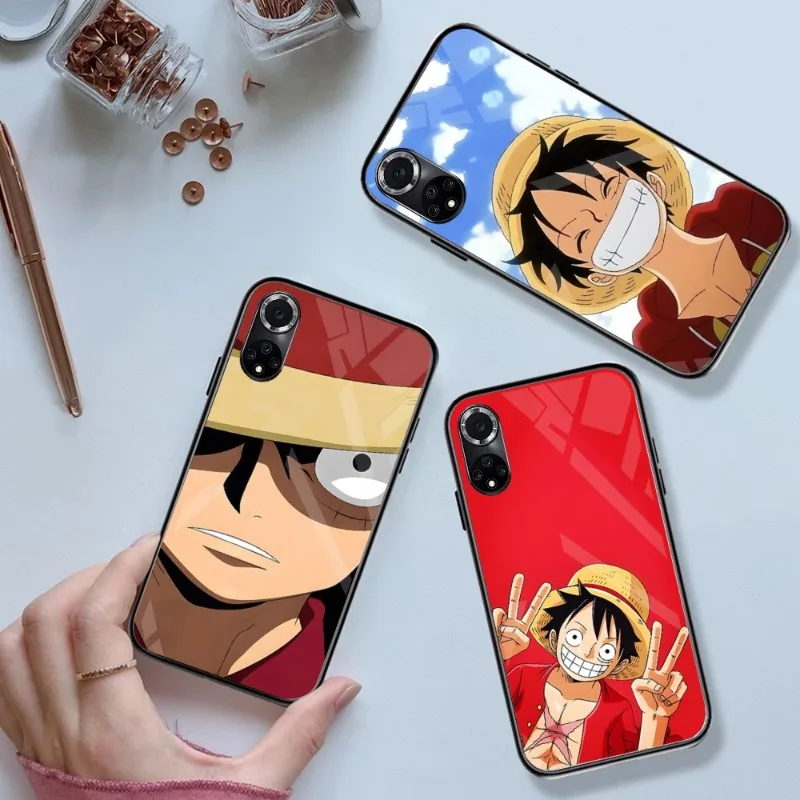 Чехол для телефона аниме O-nes P-iece закаленное стекло Huawei P Mate60 40 30 20 10 Pro Plus P50 P9 Smart 2019