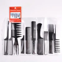 10pc high quality laser scale hair comb professional hairdressing comb hair brushes salon hair cutting styling tools barber comb