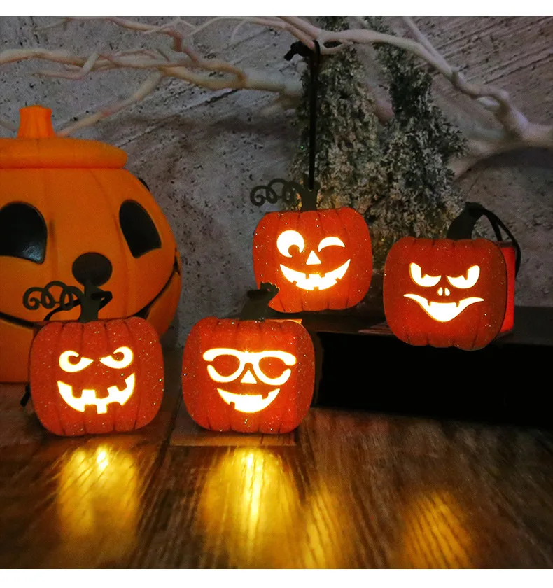 2023 ручной подвесной фонарь с украшением в виде тыквы на Хэллоуин, деревянное искусство для детей, подарок для детей, украшения для стола в домашней комнате