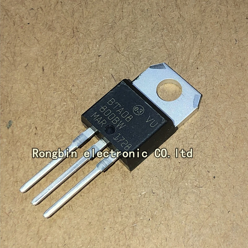 10 шт BTA08-800BW двунаправленный Тиристор BTA08 TO-220, прямая вставка 10 шт BTA08-800BW двунаправленный Тиристор BTA08 TO-220, прямая вставка