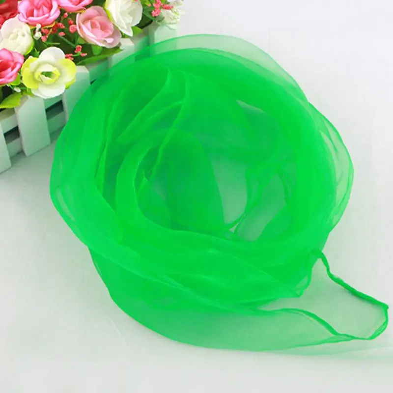 Новый стиль 12 шт. детские квадратные шифоновые танцевальные шарфы для трюков