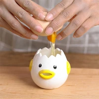 mini egg holder filter ceramic egg separator kitchen gadgets cute chick shape egg yolk separator cooking baking accessories