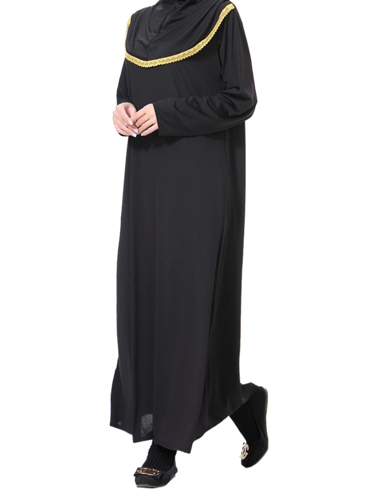 Женская длинная мусульманская абайя Рамадан с капюшоном Арабский Дубай скромная