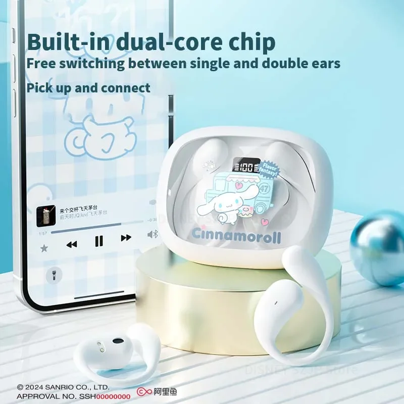 Sanrio X36 открытые беспроводные наушники Kuromi Bluetooth 5 4 милые гарнитуры Hello Kitty с