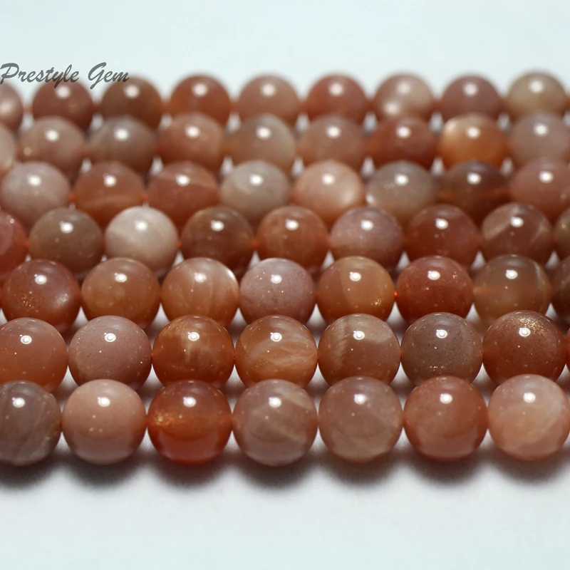 Оптовая продажа (1 стр./комплект) натуральный 7 5-8 мм оранжевый лунный камень