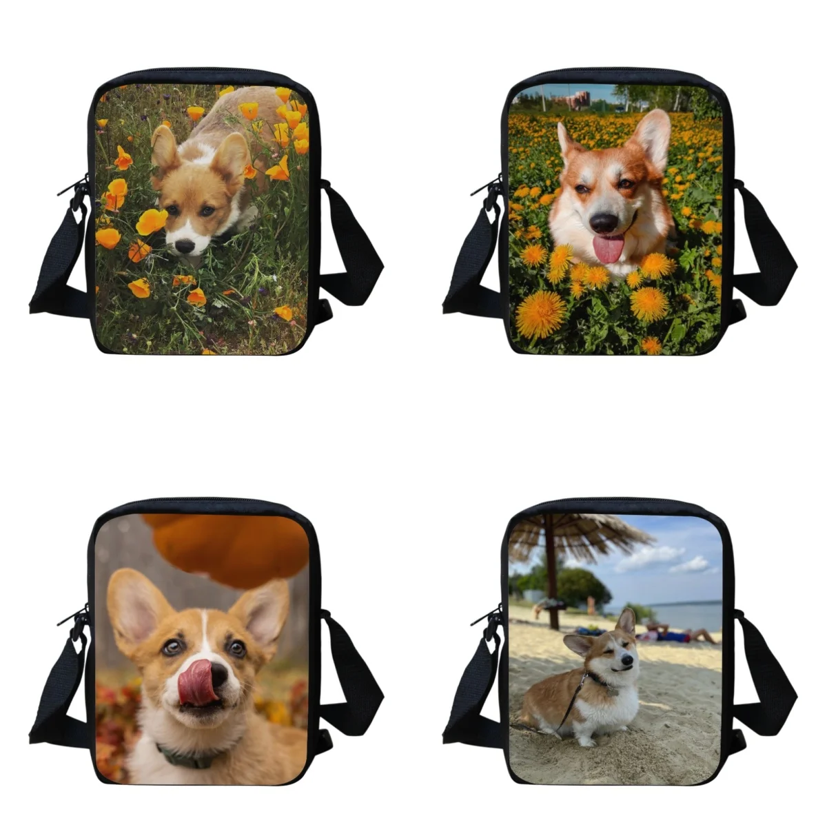 

Corgi Dog Women Shoulder Bags Funny Animal Cross Body Bag Small Travel Teenagers Girls Fashion Casual Messenger Bag Plecaczki