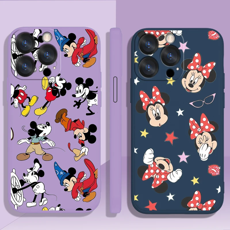 

Mickey Mouse Boy Cute Case For Apple iPhone 14 13 12 Mini 11 Pro XS MAX XR X 8 7 SE Plus Liquid Rope Phone Cover Core Shell Capa