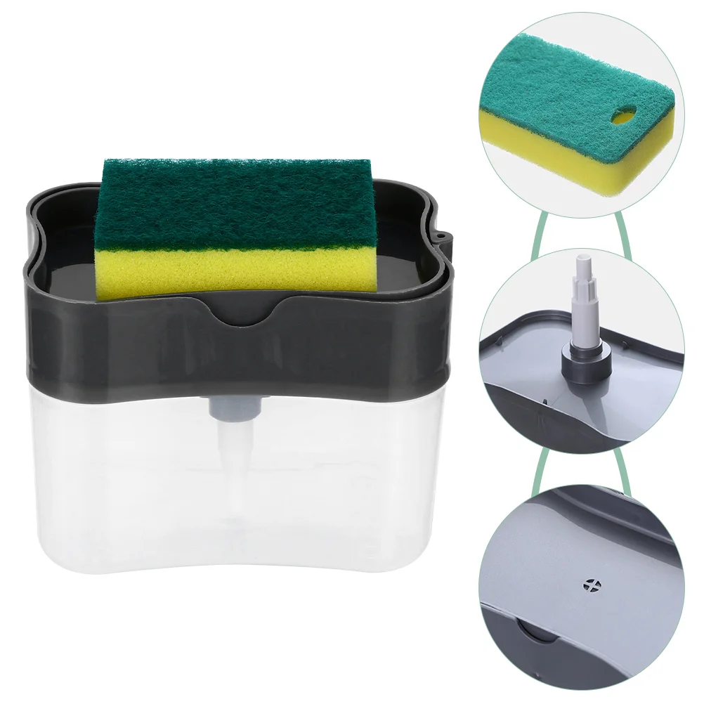 

2 Sets Kitchen Sink Soap Dispenser Press Soap Dispenser Dish Soap Dispenser with Sponges
