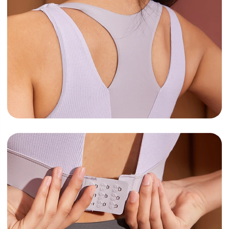 Sexy Workout Sports Underwear Women High Intensity Cross Back Yoga Bra Padded Beautiful Hollow Back Gym Crop Top Fitness Vest