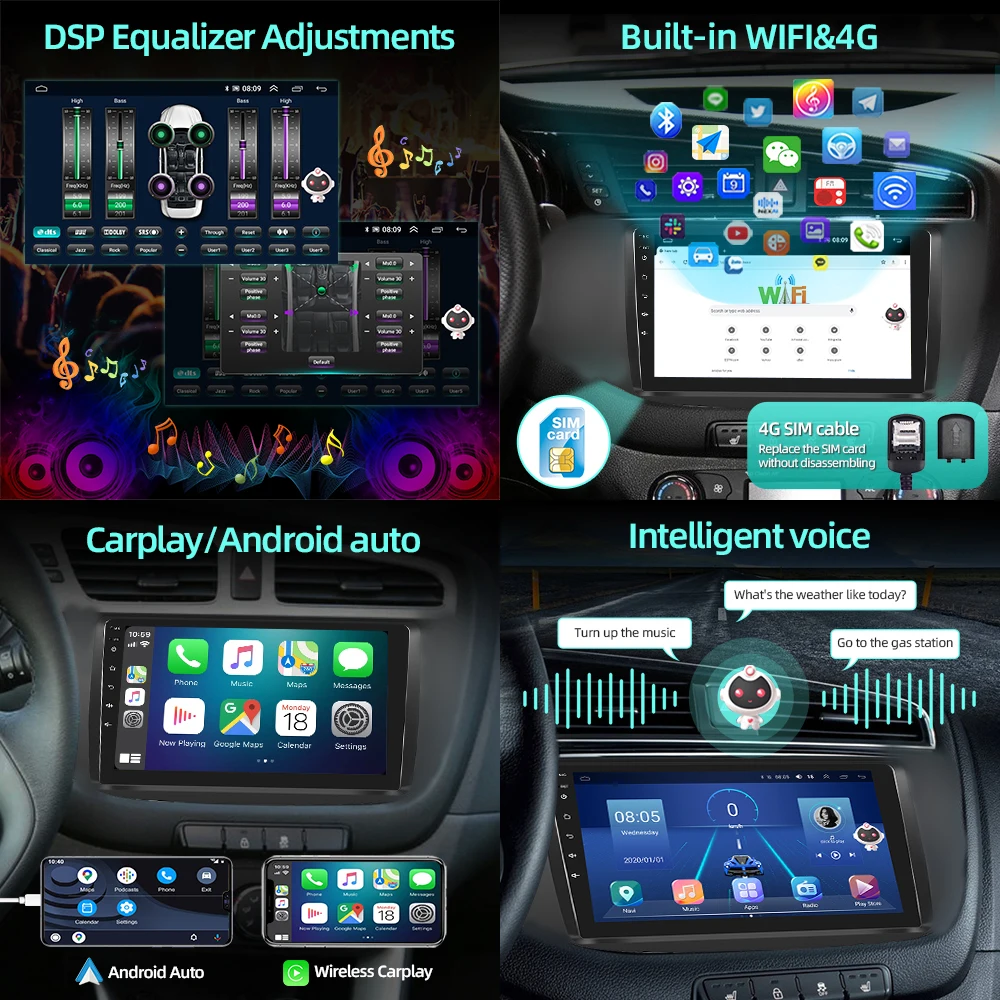 Автомагнитола LeeKooLuu 2DIN Android GPS 4G Wi-Fi DSP Carplay для BMW X5 E53 E39 E38 M5 1995 1996 -2003 - купить по