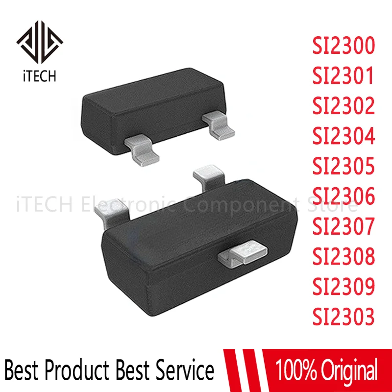 

50PCS SI2300 SI2301 SI2302 SI2304 SI2305 SI2306 SI2307 SI2308 SI2309 SI2303 SOT23 N-channel Enhancement Mode Field-effect