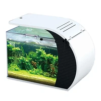 hot bending aquarium arc small fish tank with filter pump and led lamp desktop aquarium