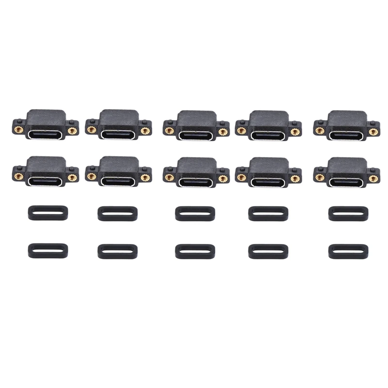 

10Pcs USB 3.1 Type-C 6 Pin Female Socket SMD DIP Connector For DIY PCB Design High Current Fast Charging Port