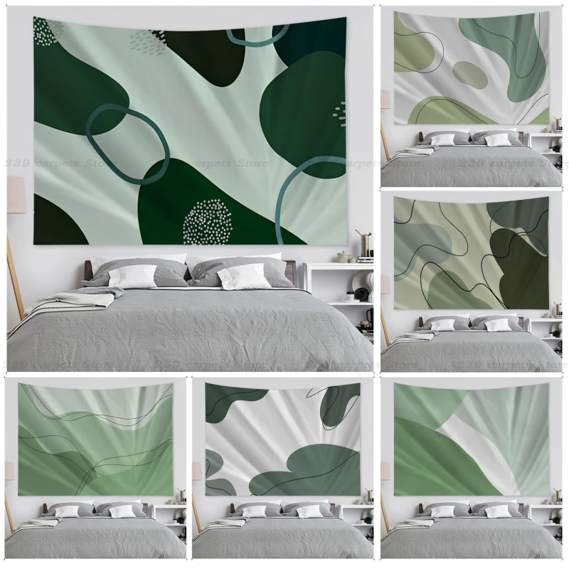 

Hyper Art Sage Green Phon Tapestry Art Printing Bohemian Wall Tapestries Mandala Wall Hanging Sheets