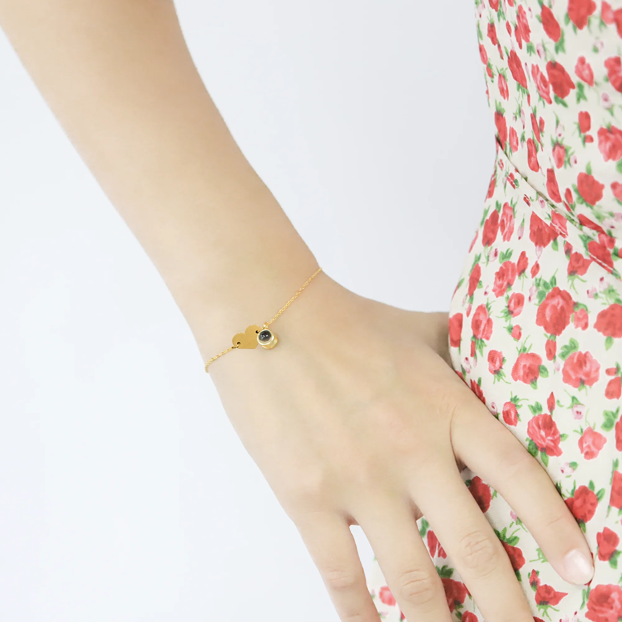 Customized Projection Bracelet,Personalized love Bracelet Picture,Adjustable Length,  Couples/Friend/Family Anniversary Picture