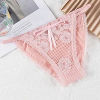 lace low waist thong womens sexy breathable cotton crotch panties womens hollow comfortable briefs women