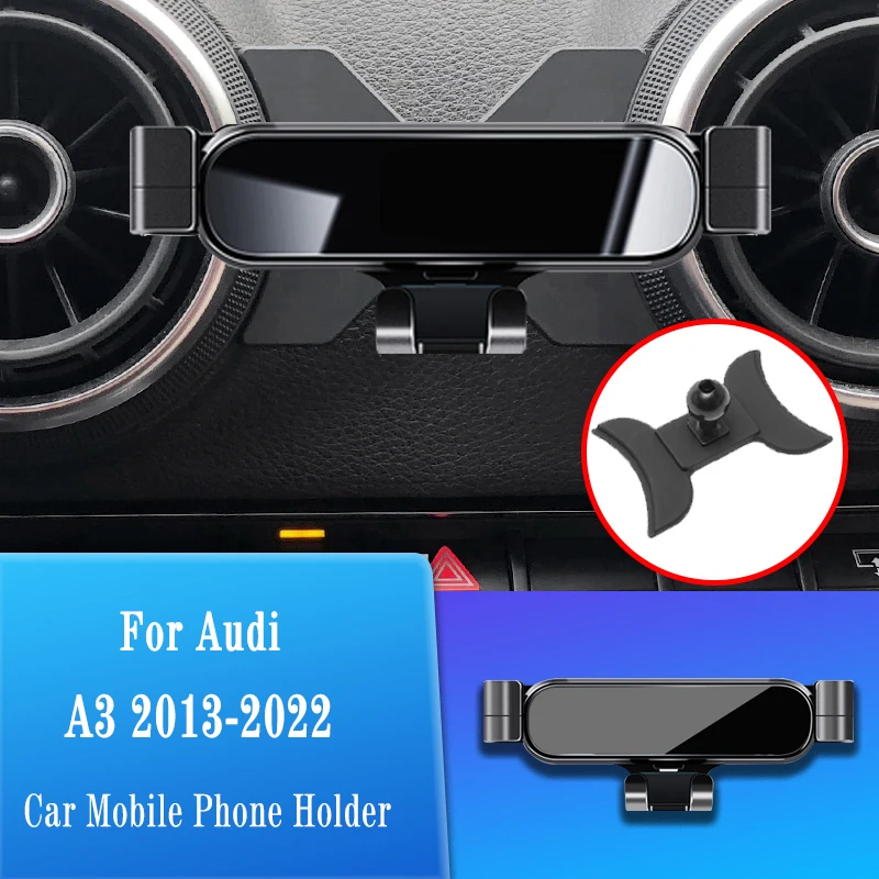 

Car Mobile Phone Holder Air Vent Outlet Clip Stand GPS Gravity Navigation Bracket For Audi A3 S3 8V 2014-2020 Auto Accessories