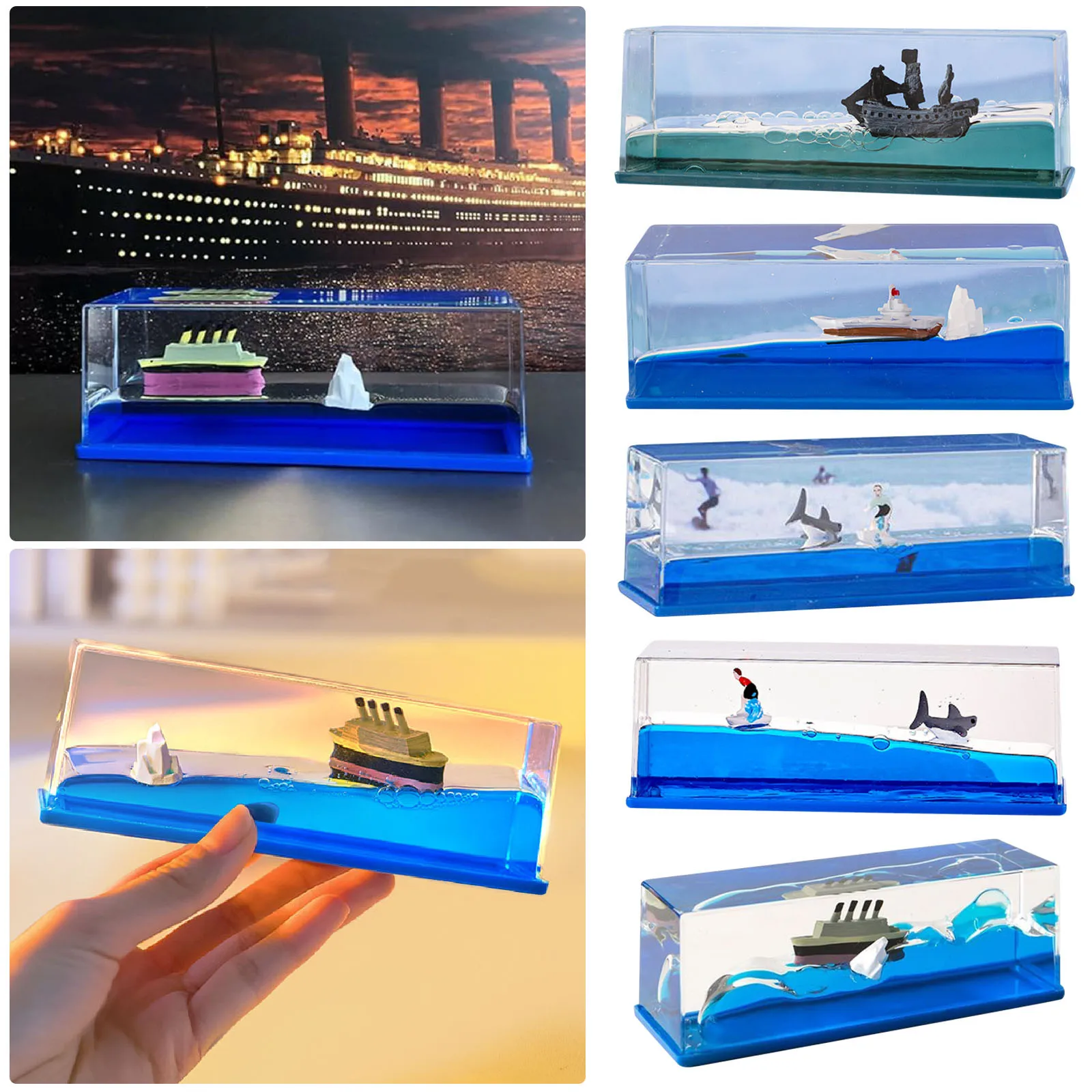 

Круизная дрифтовая бутылка, неразборная лодка в коробке, Круизная дрифтовая бутылка, неразборная Круизная игрушка, ковбойские статуи и скульптуры