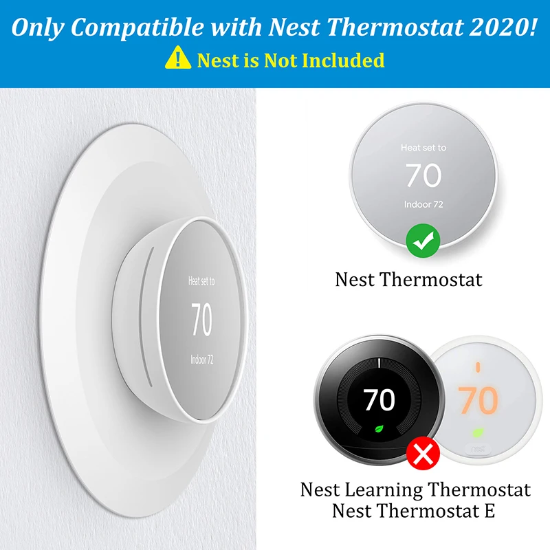 Настенная крышка HomeMount для Google Nest термостат 2020 прочный материал легкая установка