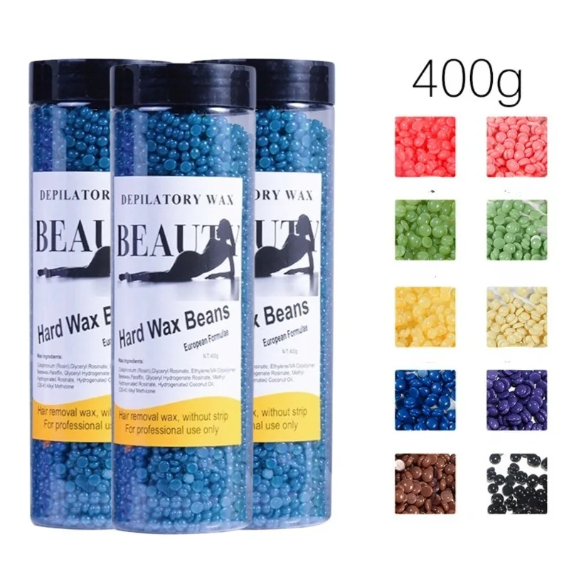 

400g/Pack Wax beans Depilatory Hot Film Wax Pellet Removing Bikini Face Hair Legs Arm Hair Removal Bean Unisex