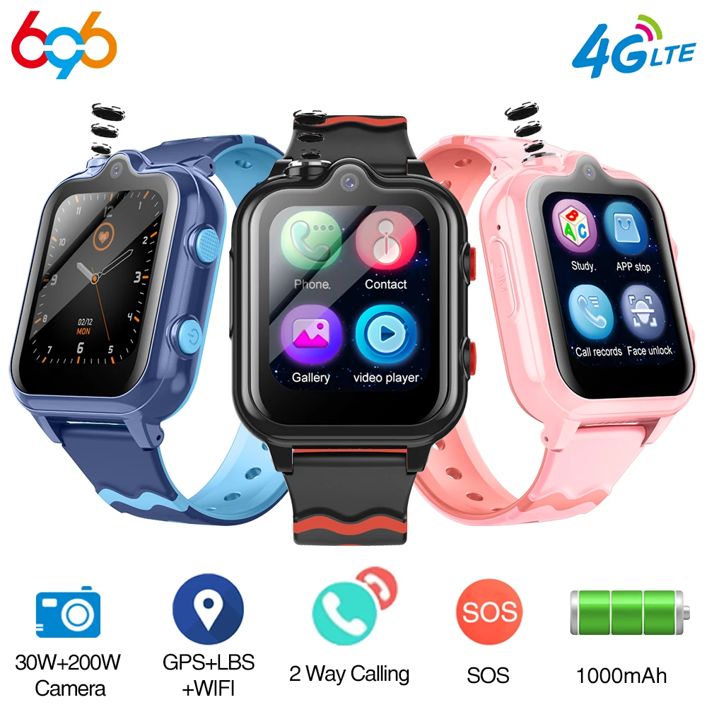 

D35 Smart Watches 4G Kids GPS AGPS LBS WiFi SOS Music Playback Dual Camera Smartwatch Waterproof 900mAh Boy Girl Children Gift